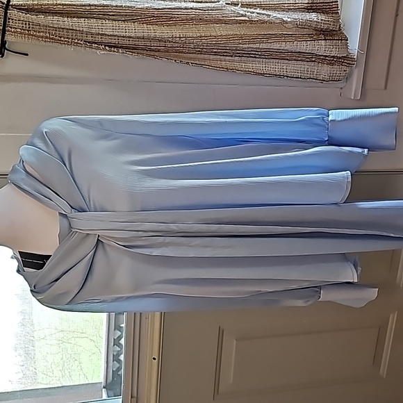 NWT INC International concepts light blue blouse in size Large. - Picture 2 of 6